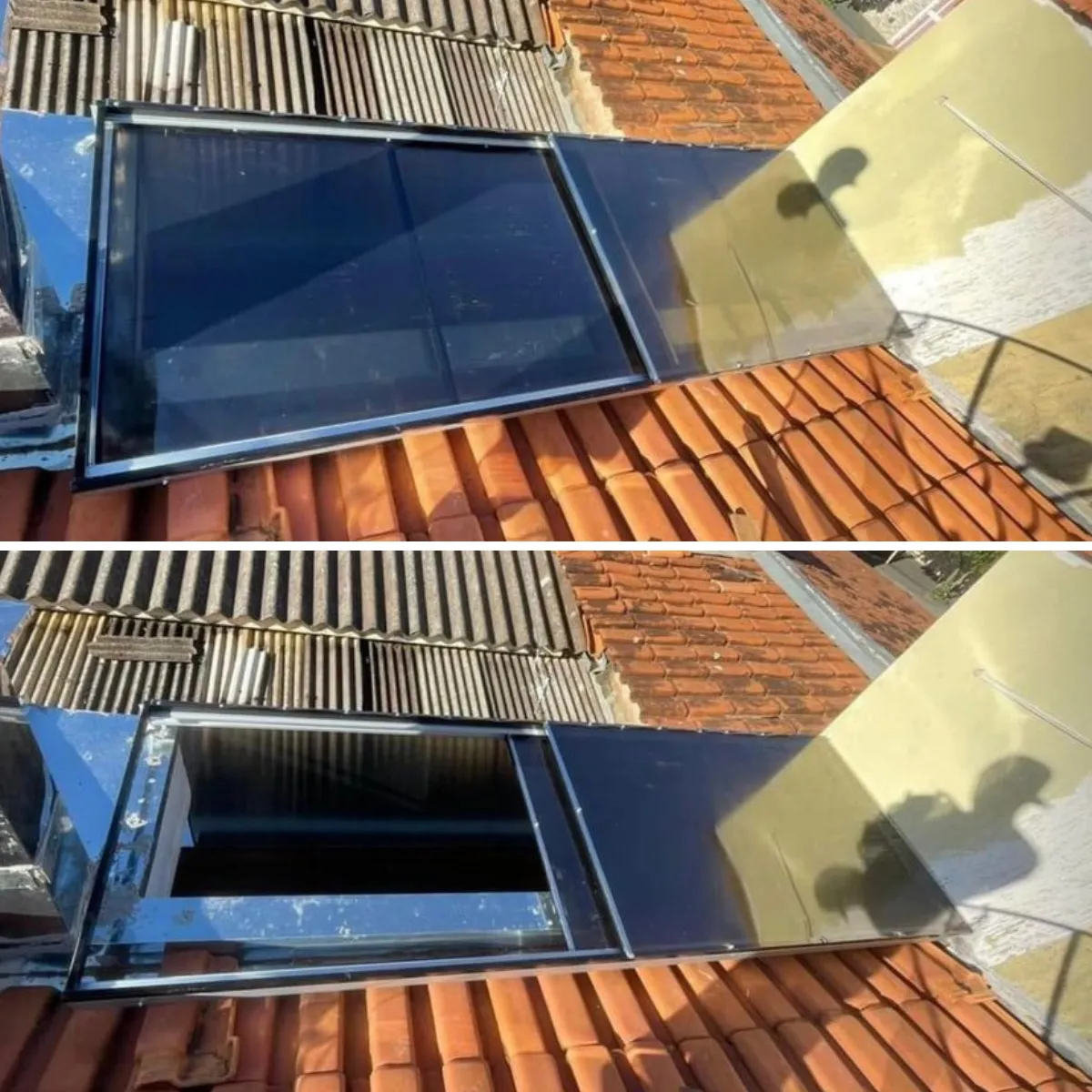 Cobertura Retrátil Policarbonato/Telha/Vidro em Mauá SP — Cobertura em área de piscina