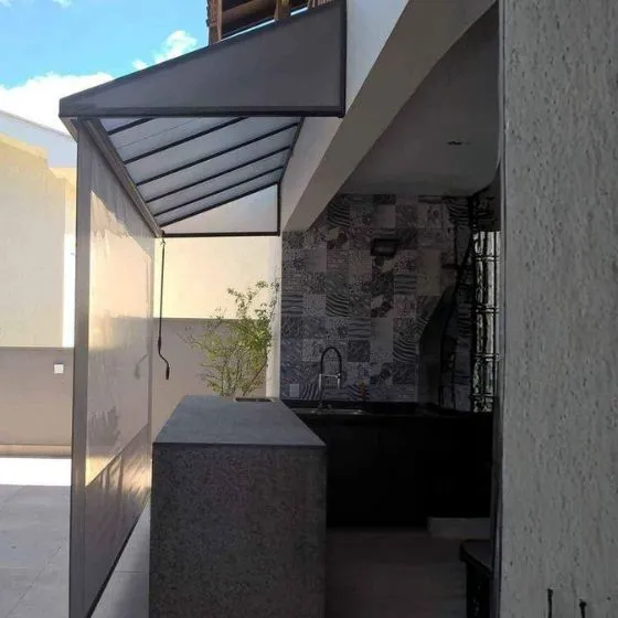 Reforma de Toldos e Coberturas em Mauá SP — Instalação em fachada comercial