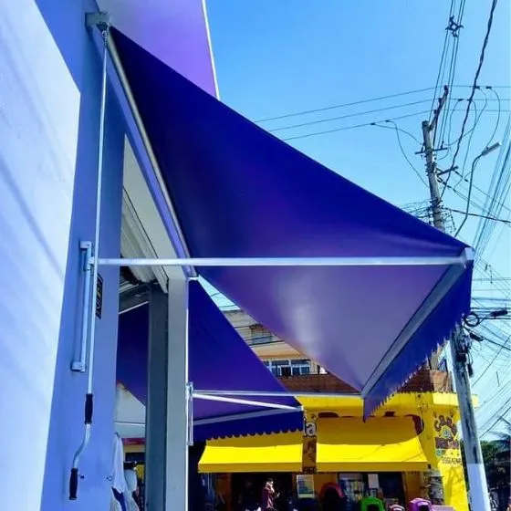 Toldo Cortina com Braços Laterais em Mauá SP — Instalação em garagem residencial